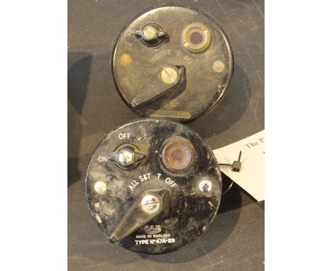 Two military C.A.V. ignition/light switches