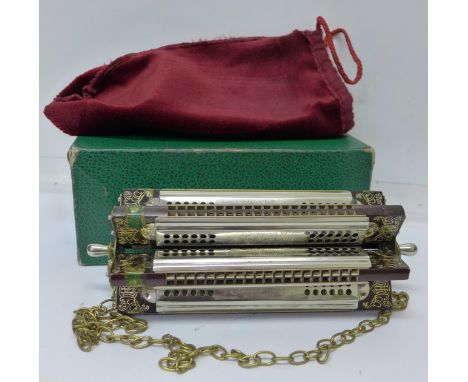 A M. Hohner six sided harmonica, boxed