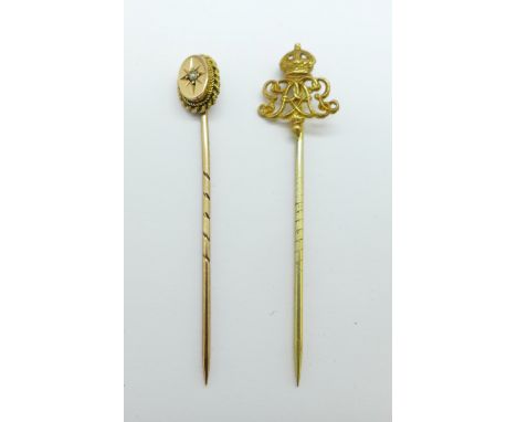 Two stick pins