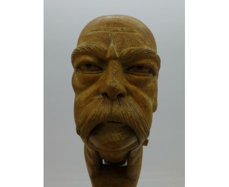 A carved nutcracker, possibly Otto Von Bismarck