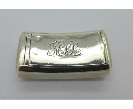 A Georgian silver snuff box, Birmingham 1805