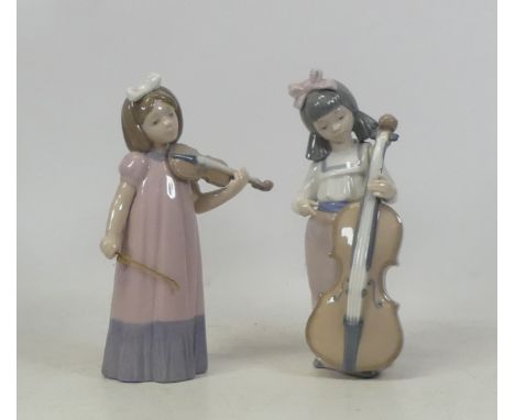 Nao, Two Nao models of child musicians. Bow mussing from Cellist (2)