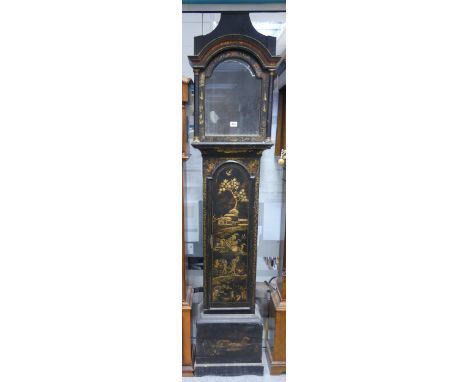 19th Century, Chinoiserie Lacquer Type Longcase Clock. No face or movement present. Height:COLLECTION OR COURIER ONLY