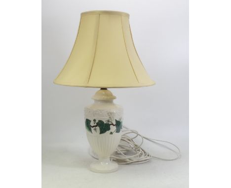 Wedgwood, Napoleon Ivy Pattern Lamp with Shade. Height: 46cm
