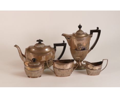 Silver 5 piece tea set, work hallmarks, gross weight 938g.
