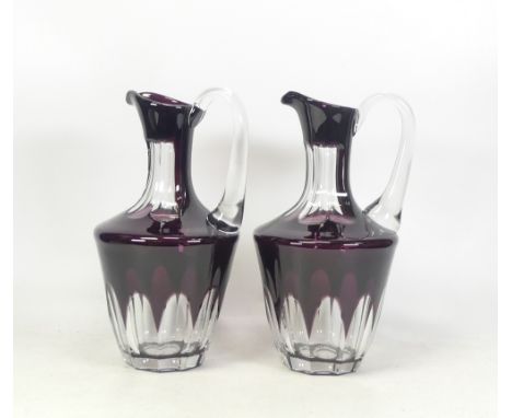 Ajka, Two Amethyst Crystal Water Jugs. Used as blanks for the production of De Lamerie luxury giltware. Height: approx. 25cm 