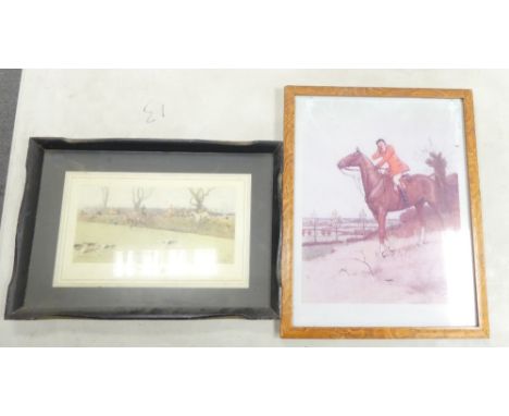 Cecil ALDIN (1870-1935), 'The Blackmore Vale near Rodgrove'. Published by Felix Rosenstiels mounted behind glass as a tray to