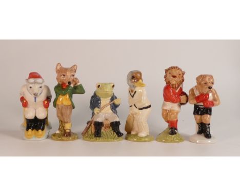 Beswick, The Sporting Characters Collection Fly Fishing SC1, Out for a Duck SC6, Its a Knockout SC3, A Round with Foxy SC5, L