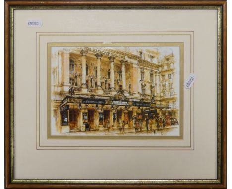 A JAWDOKIMOV, 'Her Majesty Theatre' print. Framed behind glass. Size incl. frame, Height: 30cm Width: 35cm