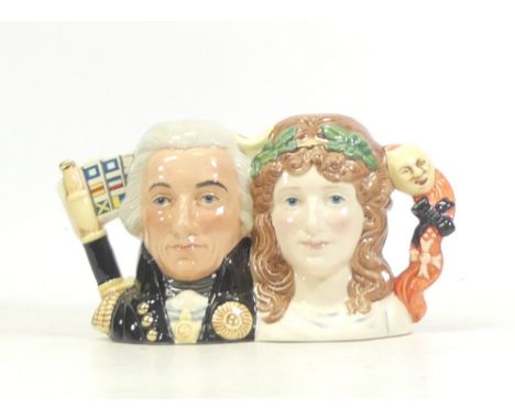 Royal Doulton, Intermediate Character Jug Lord Nelson and Lady Hamilton D7092.