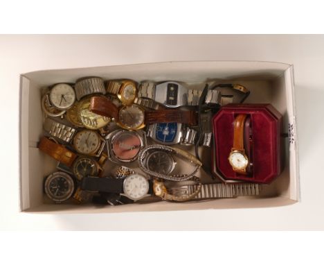 A good collection of mainly gentlemans vintage wristwatches, including Oris, Tissot Newtimer automatic, Ross. Timex etc