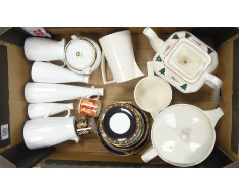 Selection of Ceramics to include Mason's 'Christmas Village' Teapot, Wedgwood 'Jasper Conran' Jug, 'Weekday Weekend' Jug, One