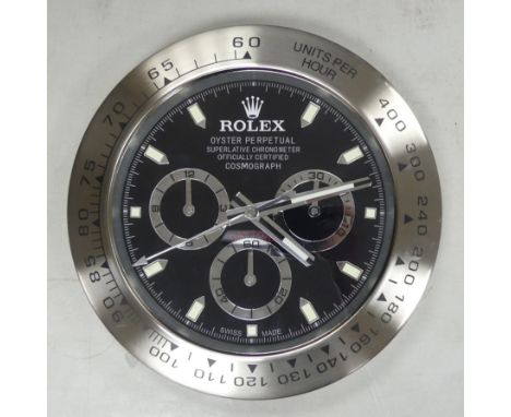 Luxury Watch Inspired Wall Clock. Diameter: 34cm