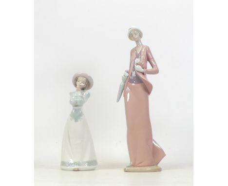 Nao, model of a lady with kitten a/f together with  a girl in prayer (2)
