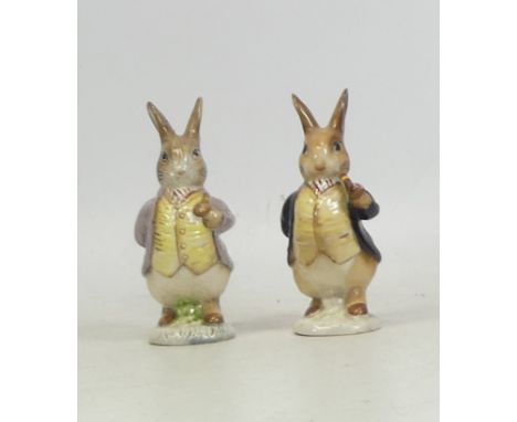 Beswick, Bp3 Mr Benjamin Bunny (pipe out) together with later model with incorrect Jemima Puddleduck backstamp (2)