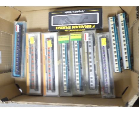 Collection of N gauge to include Graham Farish 371-929 8750 Pannier Tank 9753 BR black late crest, Minitrix 13193 and 13343 c