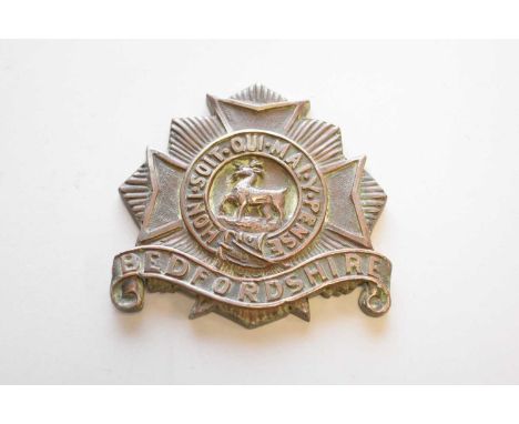 An unusual Bronze Bedfordshire Regiment plaque, pre-1919, 10cm wideCondition report: Some small dints and minor wear througho