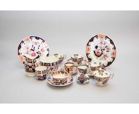 A mixed group of ceramics and glasswarecomprising Chamberlain's Worcester tea and coffee service, pattern 1100, circa 1825, d