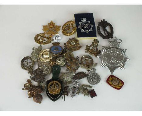 A collection of 30 assorted army, police, Scottish clan, boy scout, a relic WW2 German badge etc