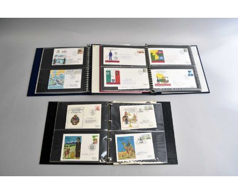 Five albums of F.D.C.'s, comprising three albums of Royal Navy commemorative covers, one album of Royal Engineers commemorati