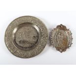 ZWEI SOUVENIRSCHALEN, "Loreley" und "Heidelberger Schloss", um 1890