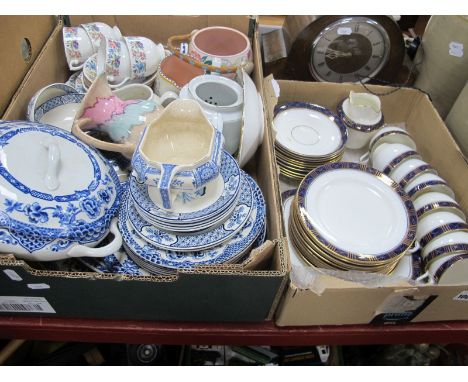 Osbourne Early XX Century Tea Ware, of approximately thirty pieces, having blue and gilt borders, Blue and White table ware, 