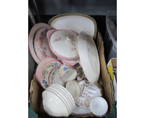 Meaking 'Sol' Dinner Ware of eleven pieces. Poole platers, Luborn &amp; Chelsea tableware:- One Box.