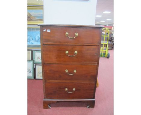 A XIX Century Mahogany Chest of Drawers, with four small drawers on bracket feet.
