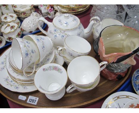 Duchess 'Tranquility' Tea Service of twenty-two pieces, including teapot, Doulton 'Falstaff' character jug, etc:- One Tray