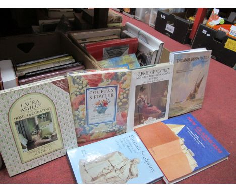 Three Boxes of Art and Architecture Related Books, including Portrait Sculpture (in The British Museum), Thomas Bush Hardy, L