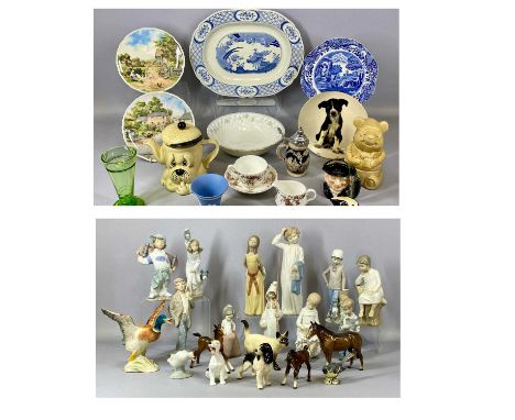 LARGE GROUP OF MIXED CERAMICS, including Lladro and Nao figurines, Beswick, Royal Doulton and other figures, Royal Doulton To