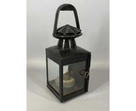 VINTAGE STEEL LONDON & NORTH EASTERN RAILWAYS RAILWAY SIGNAL LAMP with burner, 34cms (h)Provenance: private collection Conwy 