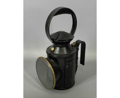 VINTAGE STEEL LNER LOCO RAILWAY SIGNAL LAMP with burner, 32cms (h)Provenance: private collection Conwy