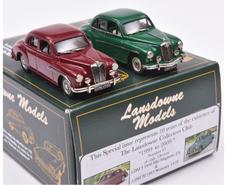 Lansdowne Models 2 Car Set. 'This Special Issue represents 10 years of the existence of The Lansdowne Collectors Club 1999 to