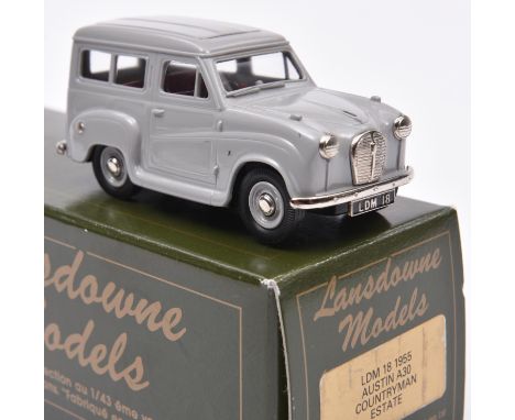 Lansdowne Models LDM.18 1955 Austin A30 Countryman Estate. In light grey with red interior, 'LDM 18' number plates, grey whee