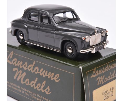 Lansdowne Models LDM.5 1957 Rover P.4. In dark grey with light grey interior, 'LDM 5' number plates, dark grey wheels with hu