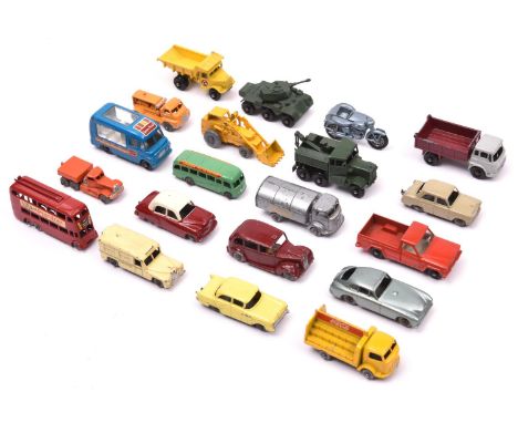 20 Matchbox Series. 3 Bedford Tipper Truck. 4 Triumph Motor Cycle &amp; Sidecar. 6 Quarry Truck. 14 Daimler Ambulance. 15 Dia