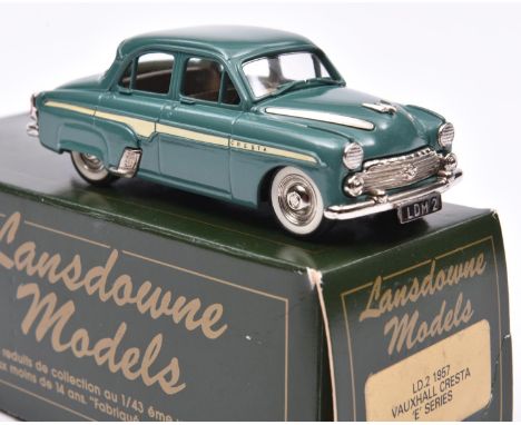 Lansdowne Models LD.2 1957 Vauxhall Cresta 'E' Series. In a lovely shade of metallic green with cream flash, light brown  int