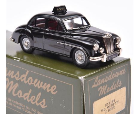 Lansdowne Models LD.3 1956 M.G. Magnette Z Series. A Crossway Models conversion (032) as a Northumberland County POLICE car i