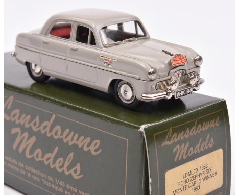 Lansdowne Models LDM.7X 1953 Ford Zephyr Six, Monte Carlo Winner 1953. In light grey with black racing seats to front and red