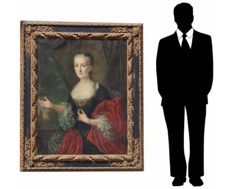 Large Early 19th C. Portrait of an Elegant Woman. Oil on canvas. Appears to be unsigned, has not been examined out of the fra