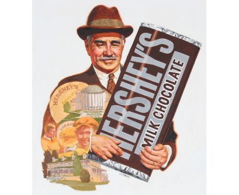 Shannon Stirnweis (American, B. 1931) "Milton S. Hershey" Signed lower center. Original Oil painting on Illustration Board. P