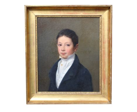 Louise Marie Jeanne Hersent (French, 1784 - 1862) Portrait of a young boy. Signed and dated 1823 lower left. Oil on Canvas, R