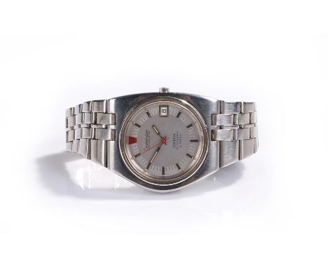 Omega Constellation Chronometer Electronic F 300HZ stainless steel gentleman's wristwatch, the signed silvered dial with bato
