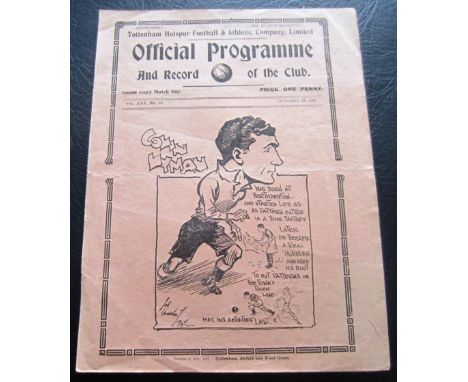 Tottenham v Plymouth Argyle 23rd October 1937
Good condition team changes&nbsp;