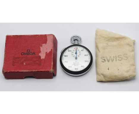 An Omega Prestons Timer Division Bolton Stopwatch, in Omega cardboard box.