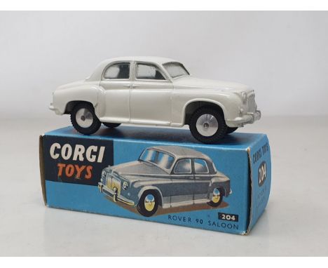 A boxed Corgi Toys No.204 off white Rover 90 Saloon, Nr M-M, box superb