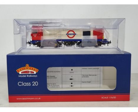 A boxed Bachmann 00 gauge DCC fitted Class 20 in London Underground livery, in unused condition