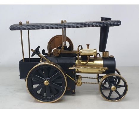 An unboxed Wilesco live steam Traction Engine, appears not to have been fired