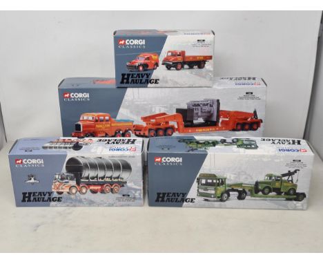Four boxed Corgi Heavy Haulage Models including 13902 Knowles Transport, 17603 Siddle Cook, 31003 Chris Miller and 31006 Wynn